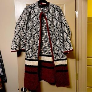 Zara heavy knit coat